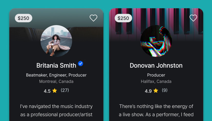 Part of a service booking modal with service description, price, project name.